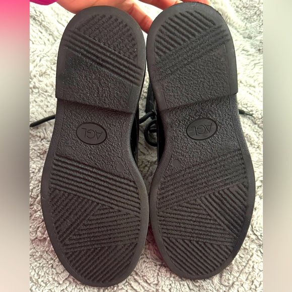 AGL Black Leather Moreen Lace-up Combat Boots Womens Size 37.5 - Picture 7 of 7